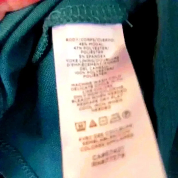 Ann Taylor Balloon sleeve green Topneck long sleeve blouse. - Picture 6 of 8